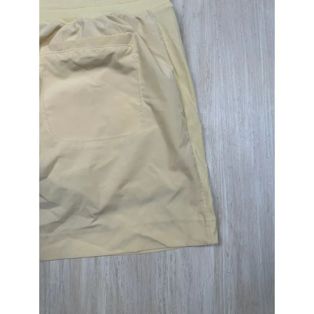 Athleta Brooklyn Butter Yellow Pull On Athletic Tennis Pickleball Skort Skirt 8